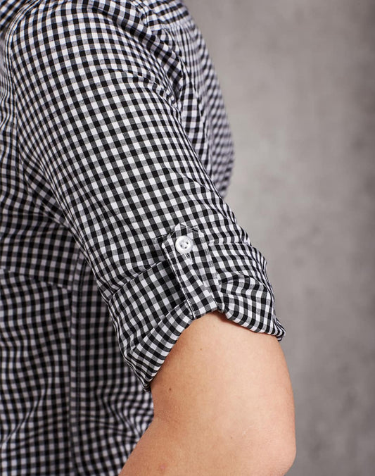 M8300L Ladies’ Gingham Check Long Sleeve Shirt - M8300L
