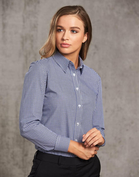 M8320L Ladies’ Multi-Tone Check Long Sleeve Shirt - M8320L