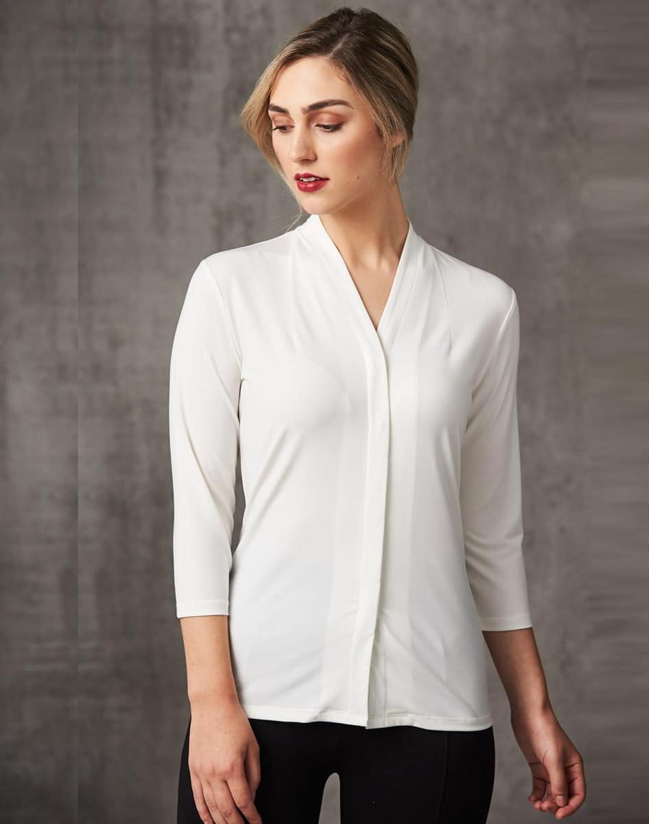 M8830 LADIES 3/4 SLEEVE STRETCH KNIT TOP ISABEL - M8830