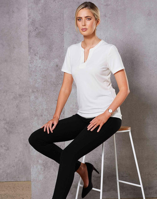 M8840 LADIES SHORT SLEEVE KNIT TOP SOFIA - M8840