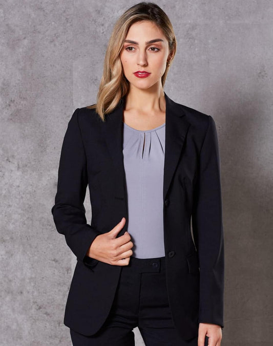 M9200 Women's Wool Blend Stretch Mid Length Jacket - M9200