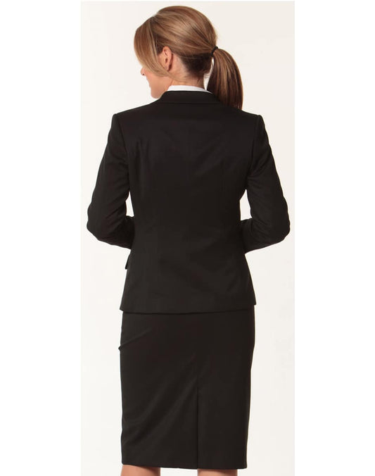 M9205 Women's Poly/Viscose Stretch One Button Cropped Jacket - M9205