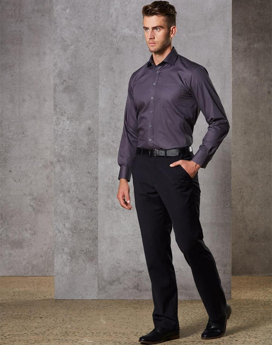 M9310 Men’s Wool Blend Stretch Flexi Waist Pants - M9310