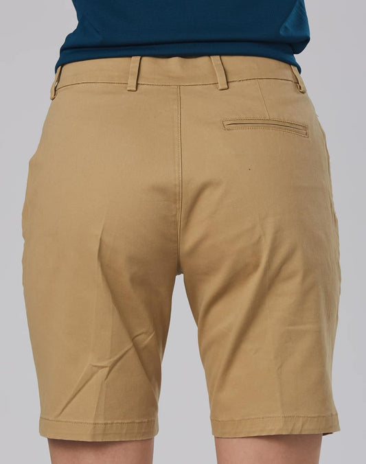 M9391 LADIES STRETCH SLIMFIT BOSTON CHINO SHORTS - M9391