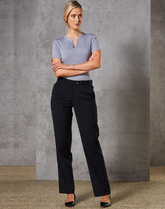 M9400 Women's Wool Blend Stretch Slim Leg Flexi Waist Pants - M9400