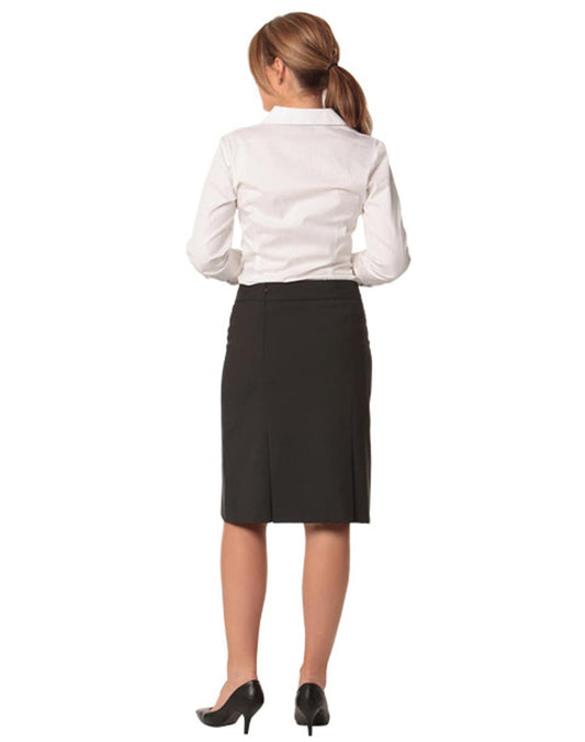 M9473 Women's Wool Blend Strecth Pleated SKirt - M9473