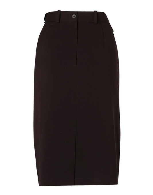 M9478 Women's Poly/Viscose Stretch Twill Flexi Waist A-line Utility Lined Skirt - M9478