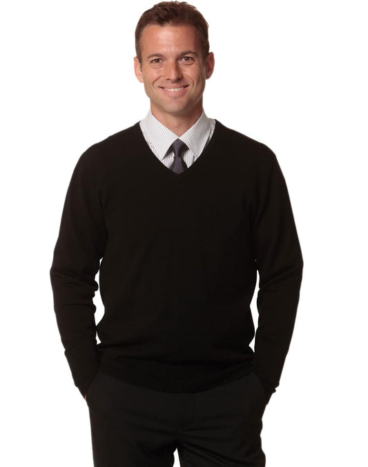 M9502 Men's V-Neck Long Sleeves Jumper - M9502