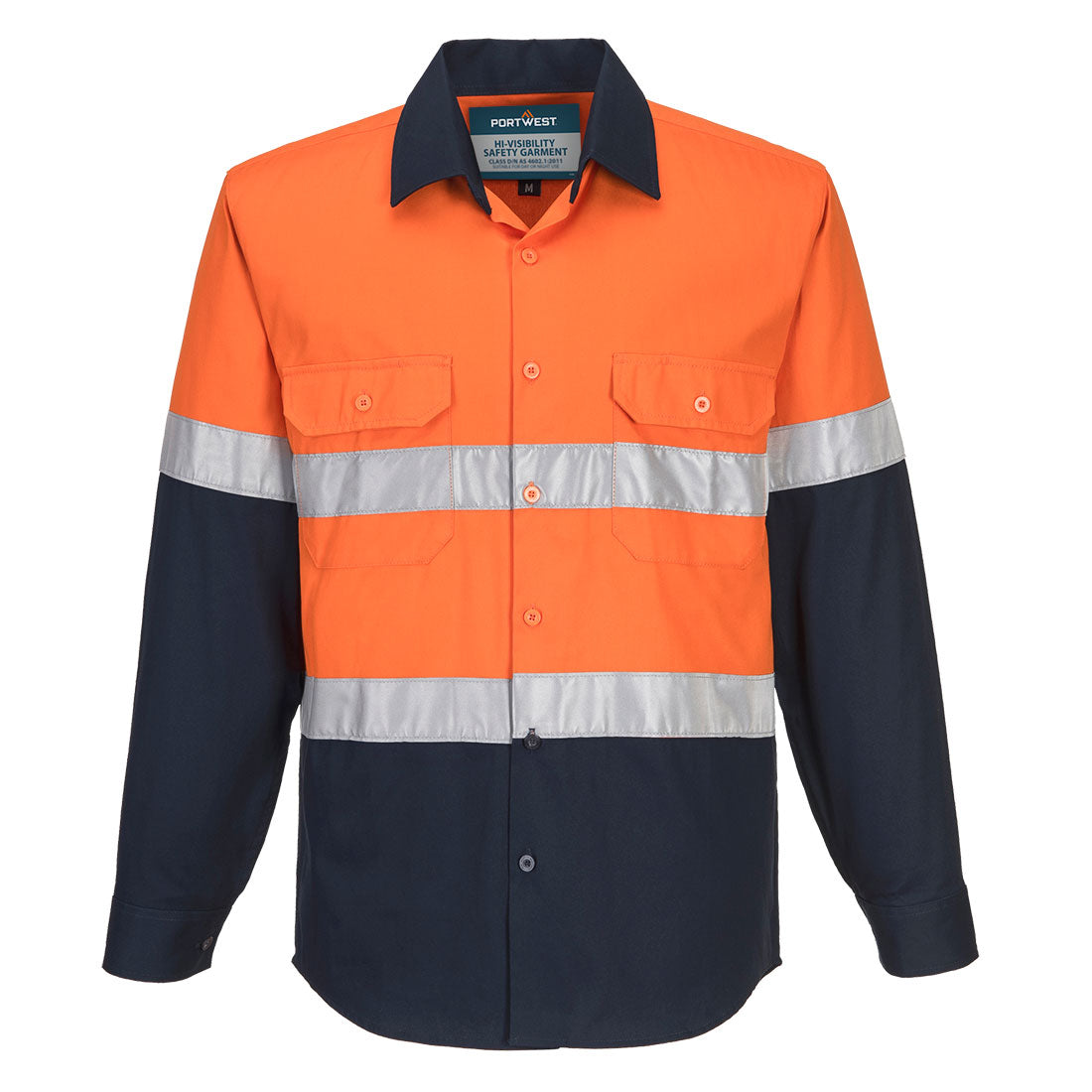 MA101 Hobart Hi-Vis Contrast Shirt L/S