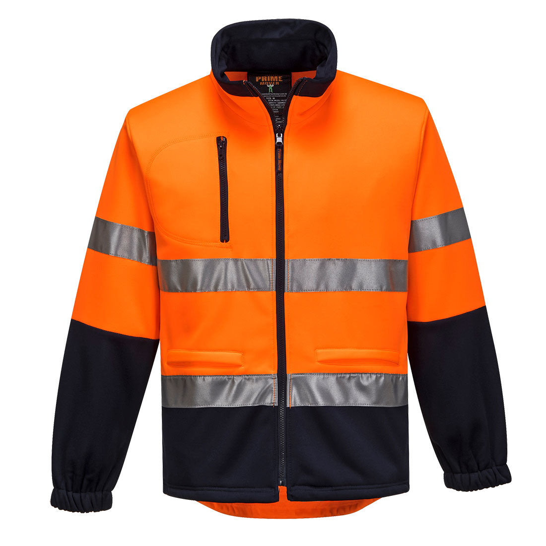 MA315 Hi-Vis Water Repellent Contrast Zipped Brush Fleece