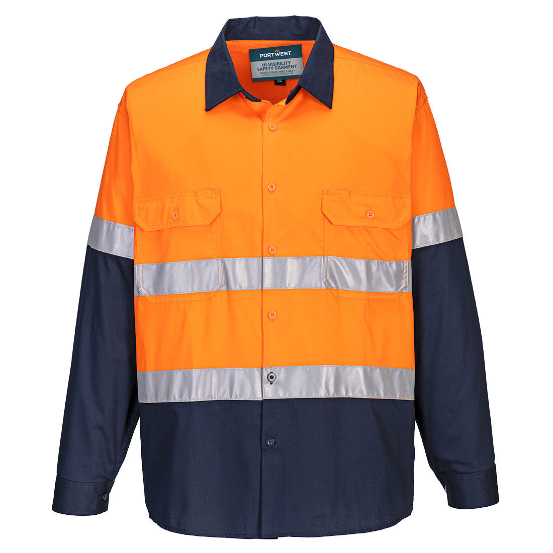 MA801 Hobart Hi-Vis Lightweight Contrast Shirt L/S