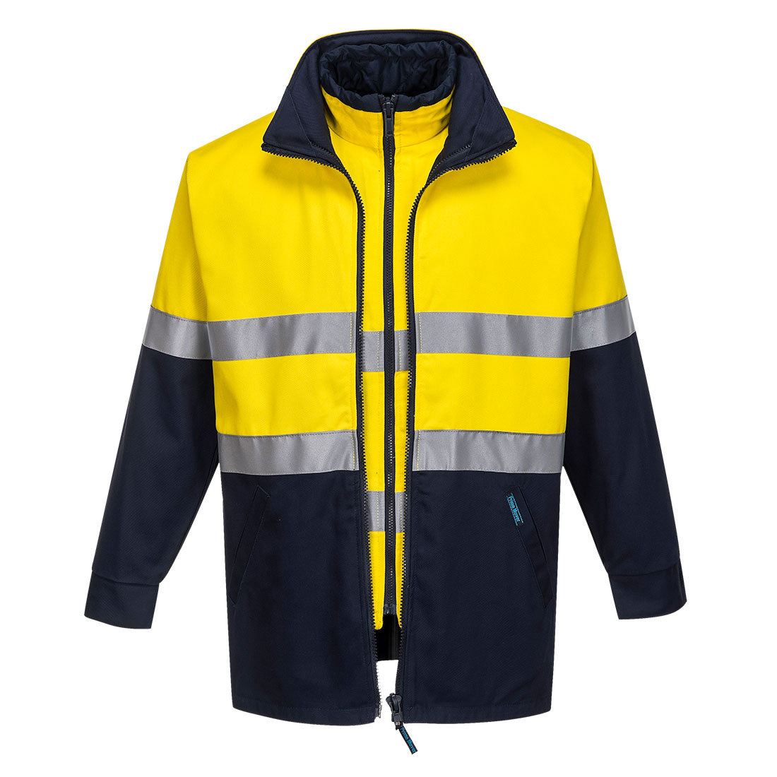 MJ777 Hume Hi-Vis 4-in-1 Contrast Work Jacket