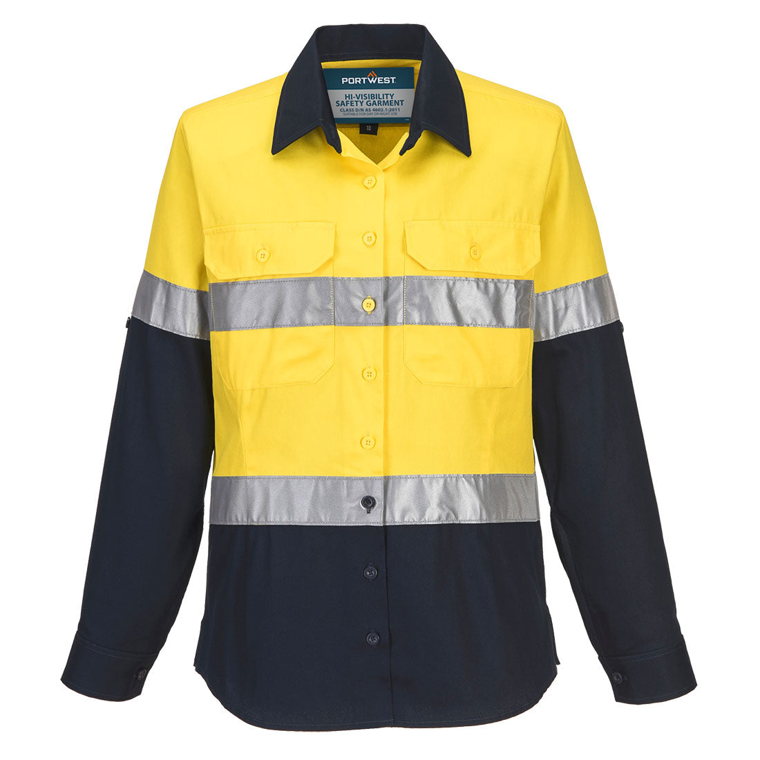 ML108 Hi-Vis Women's Contrast Shirt L/S