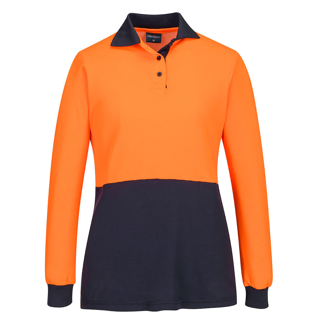 ML213 Hi-Vis Women's Cotton Comfort D Contrast Polo L/S