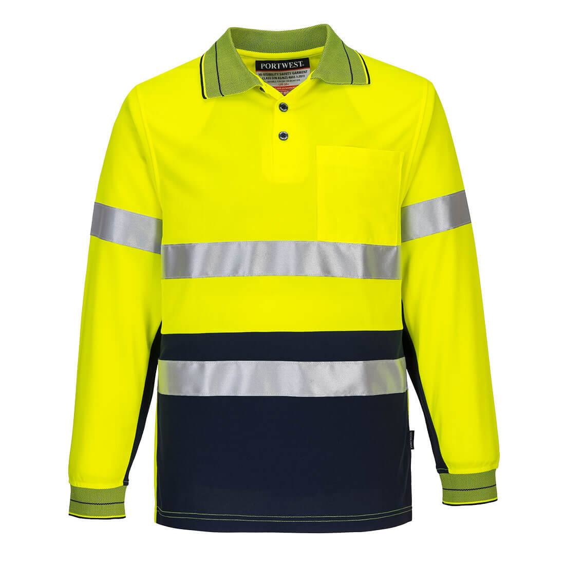 MP513 Hi-Vis Contrast Polo Shirt L/S
