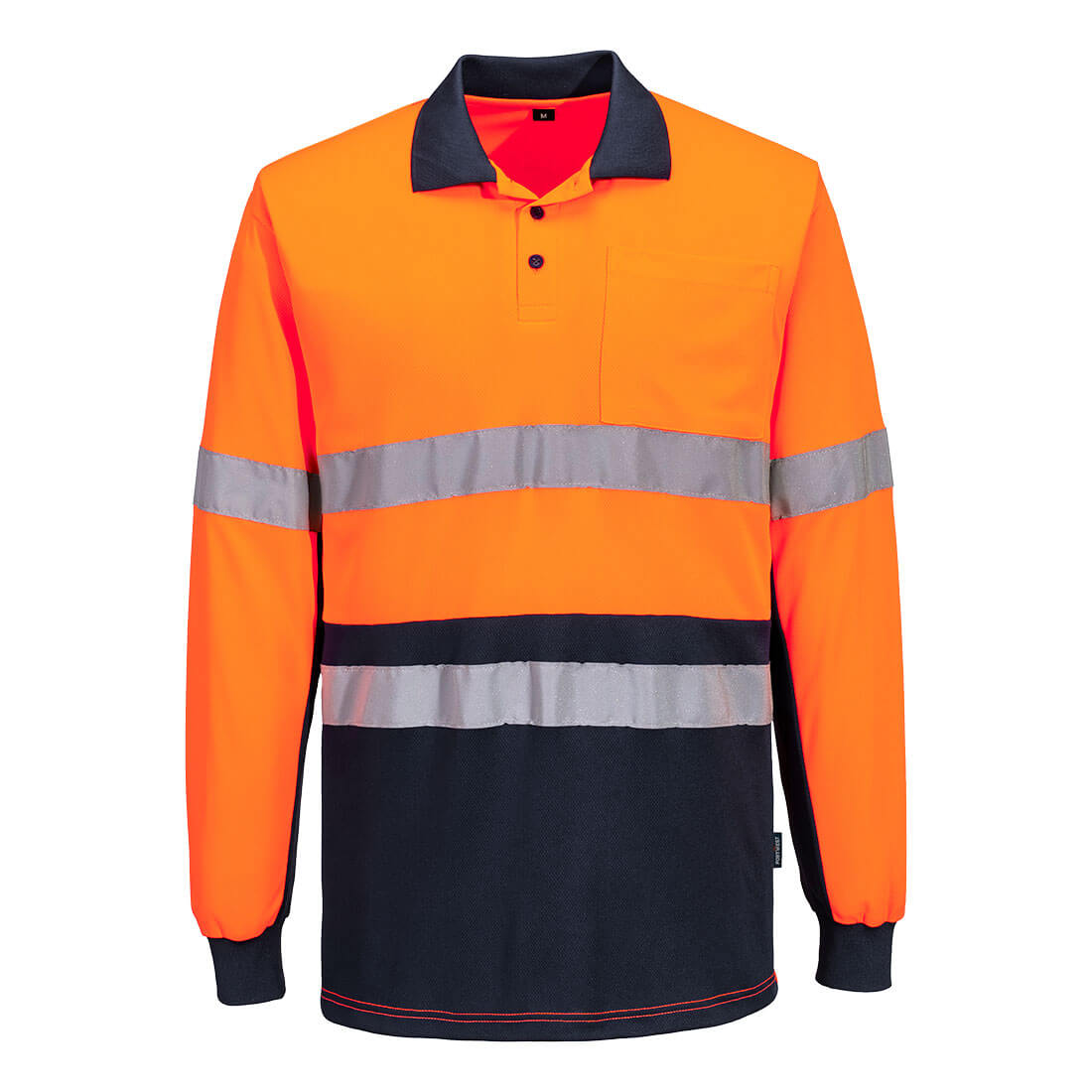 MP613 Hi-Vis Class D/N Contrast Polo shirt L/S