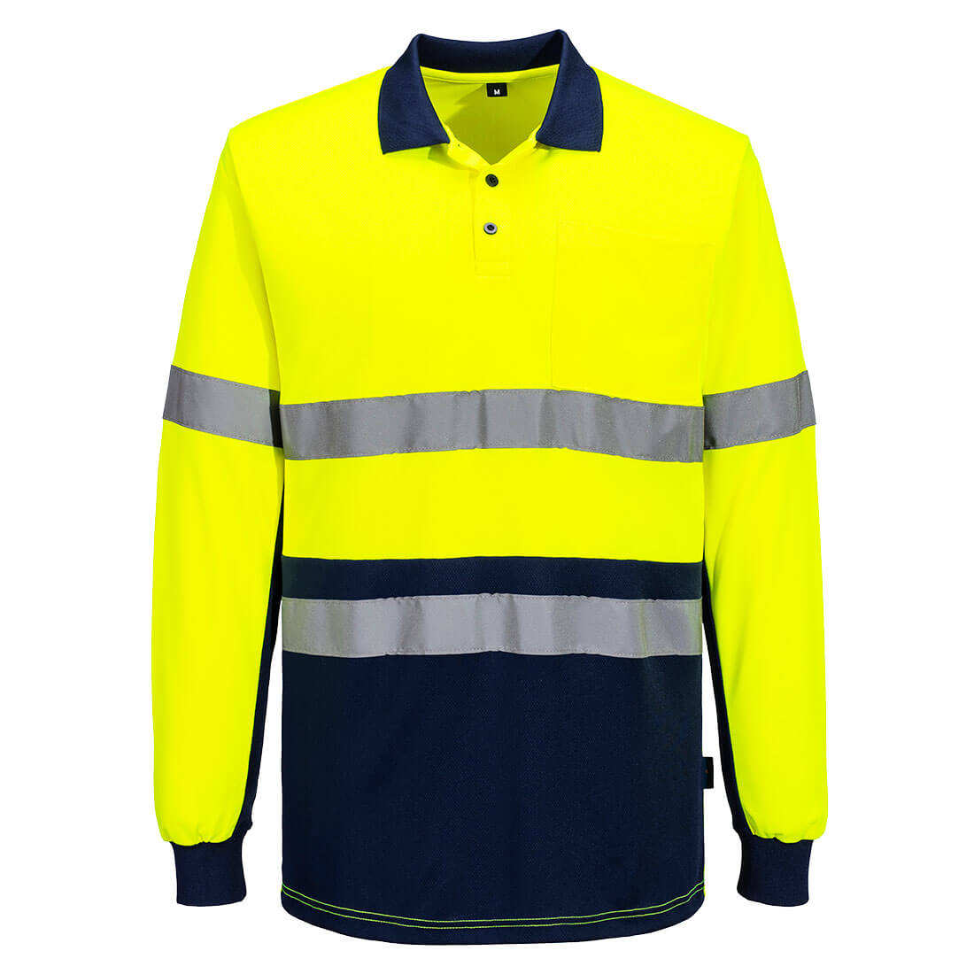 MP613 Hi-Vis Class D/N Contrast Polo shirt L/S
