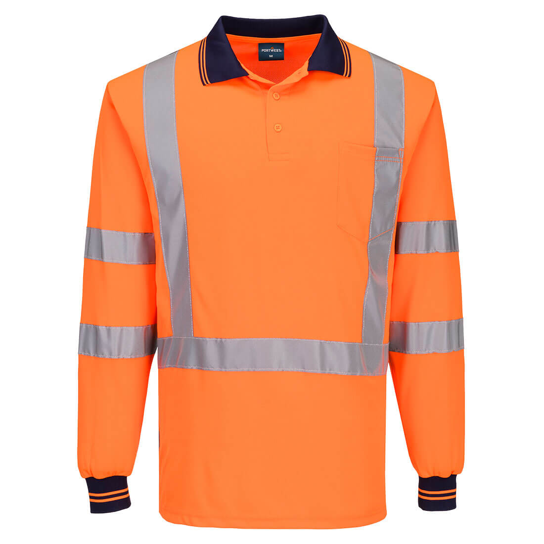 MP713 Hi-Vis X Back Polo Shirt L/S