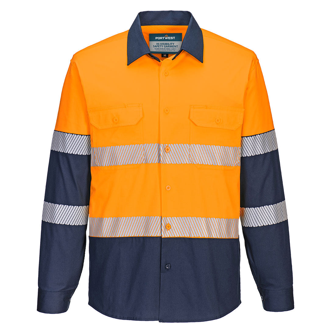 MS105 Hi-Vis Stretch Contrast Shirt L/S