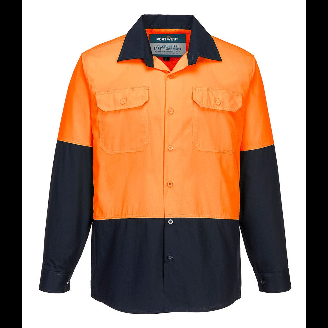 MS801 Canberra Hi-Vis Lightweight Contrast Class D Shirt L/S