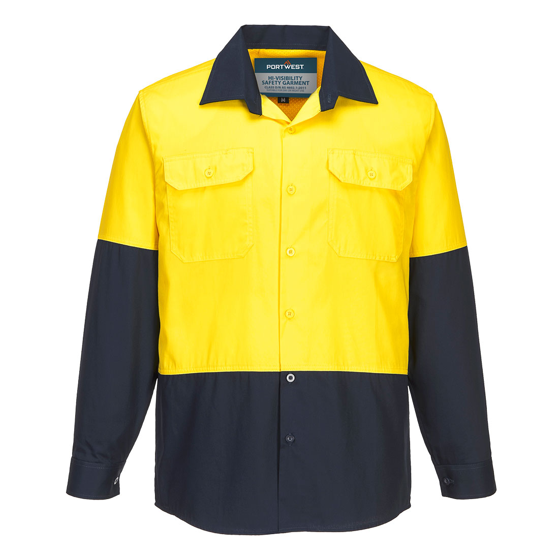 MS801 Canberra Hi-Vis Lightweight Contrast Class D Shirt L/S