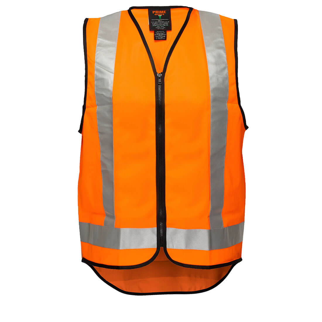 MV188 Hi-Vis X Back Zipped Vest