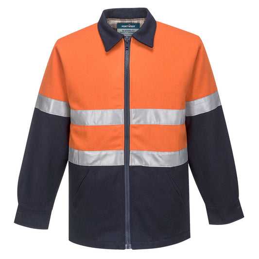 MW028 Bluey Hi-Vis Wool Blend Contrast Work Jacket
