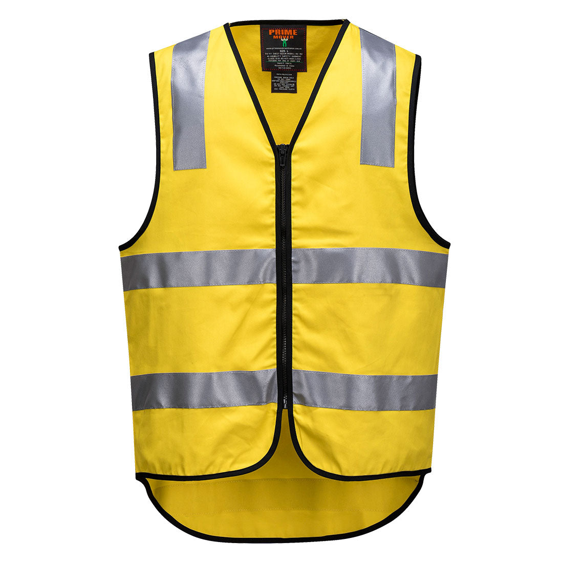MW338 Hi-Vis Cotton Zipped Vest