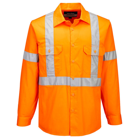 MX301 Hi-Vis Lightweight X Back Shirt L/S