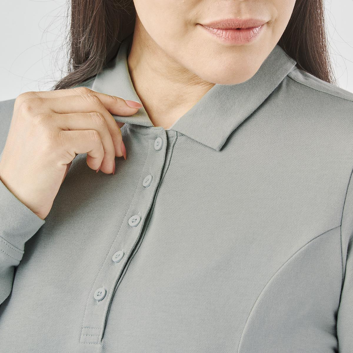 Women's Nevada L/S Micro Pique Polo — image 4