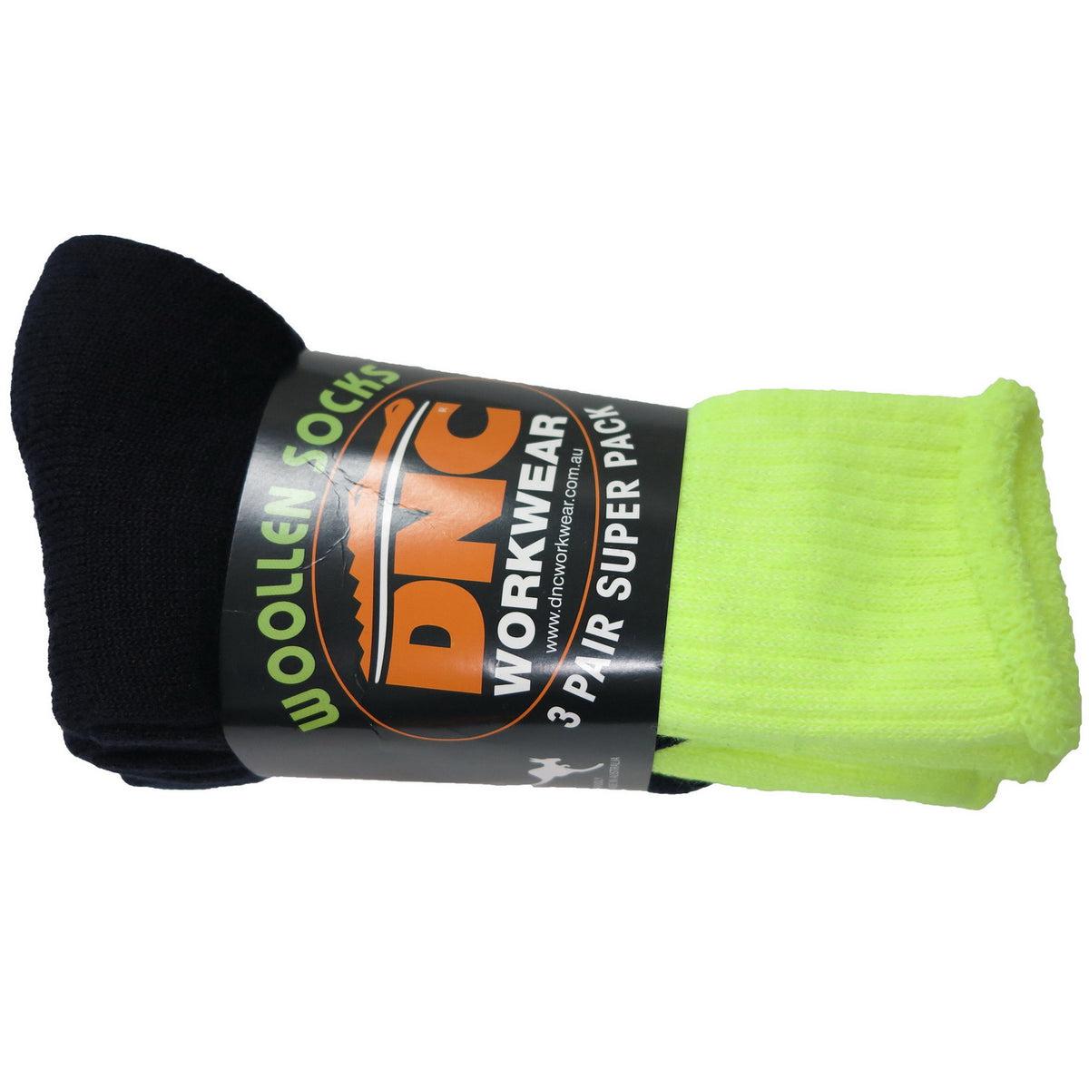 HiVis 2 Tone Woolen Socks - 3 pair pack — DNC Workwear colour image