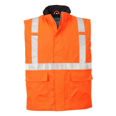 S776 Bizflame Rain Hi-Vis Anti-Static FR Bodywarmer