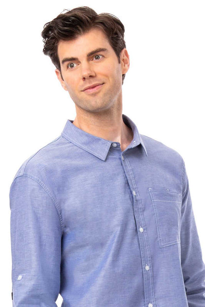 Modern Oxford Men's Classic Shirt- Blue