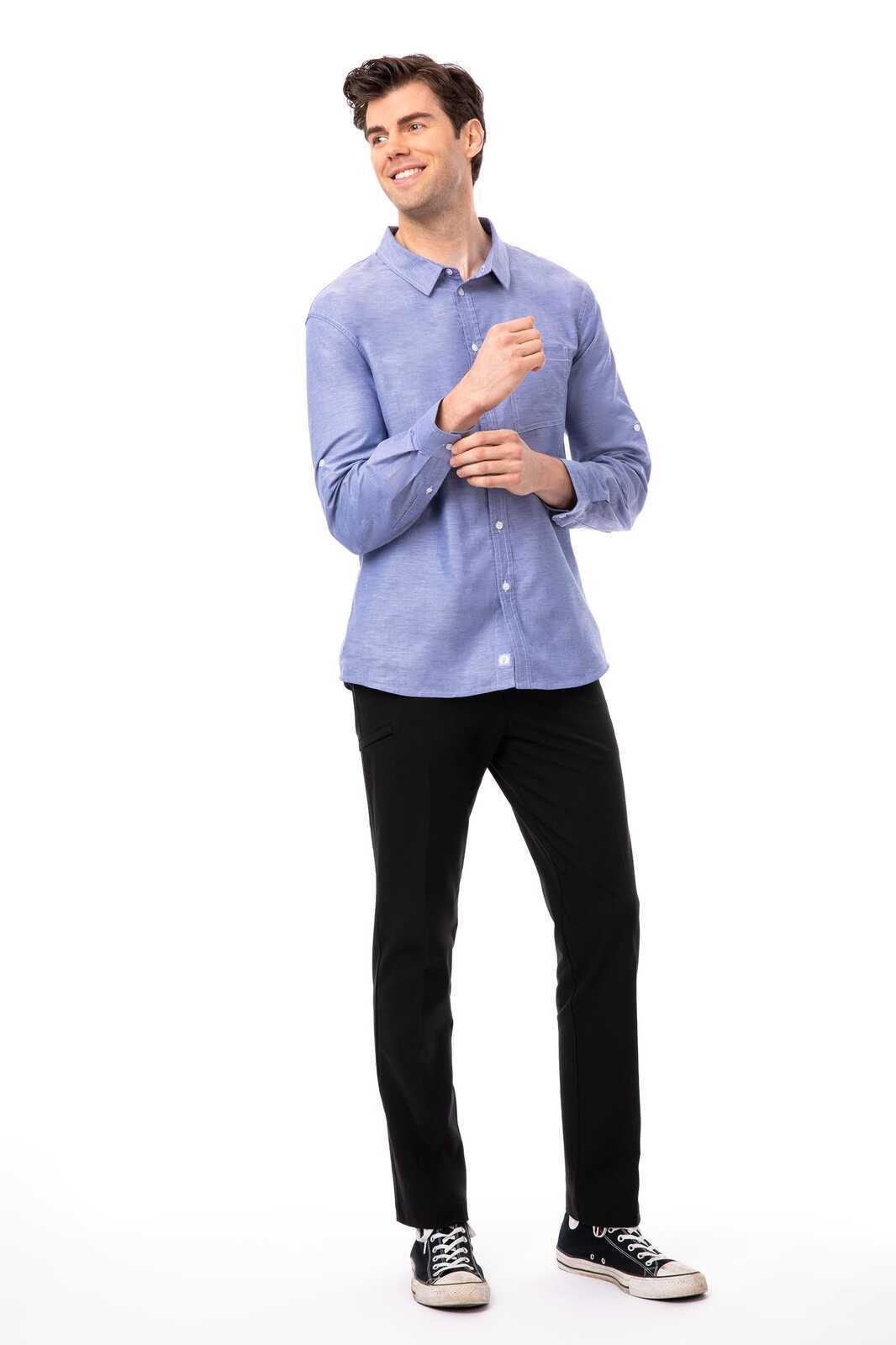Modern Oxford Men's Classic Shirt- Blue