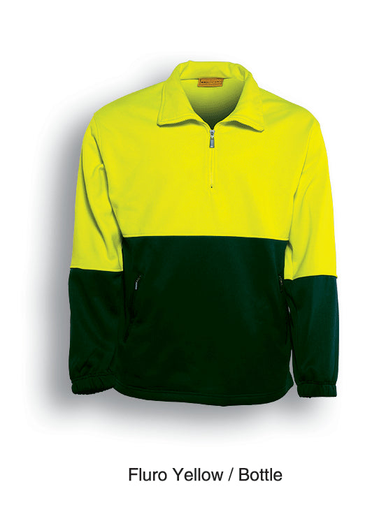 Unisex Adults Hi-Vis 1/2 Zip Fleece (SJ0411)