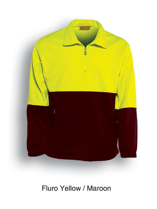 Unisex Adults Hi-Vis 1/2 Zip Fleece (SJ0411)