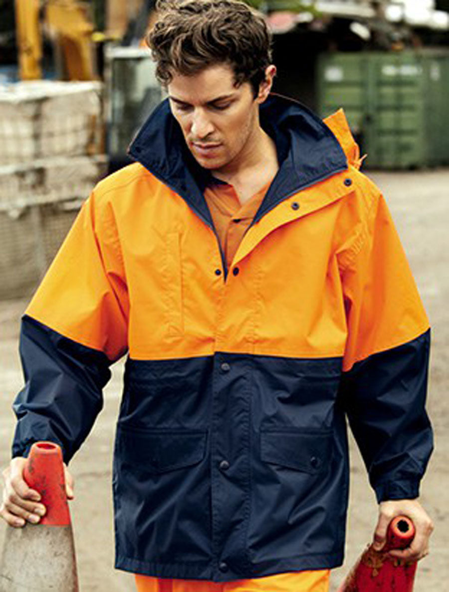 Unisex Adults Hi-Vis Polar Fleece Lined Jacket (SJ0431)