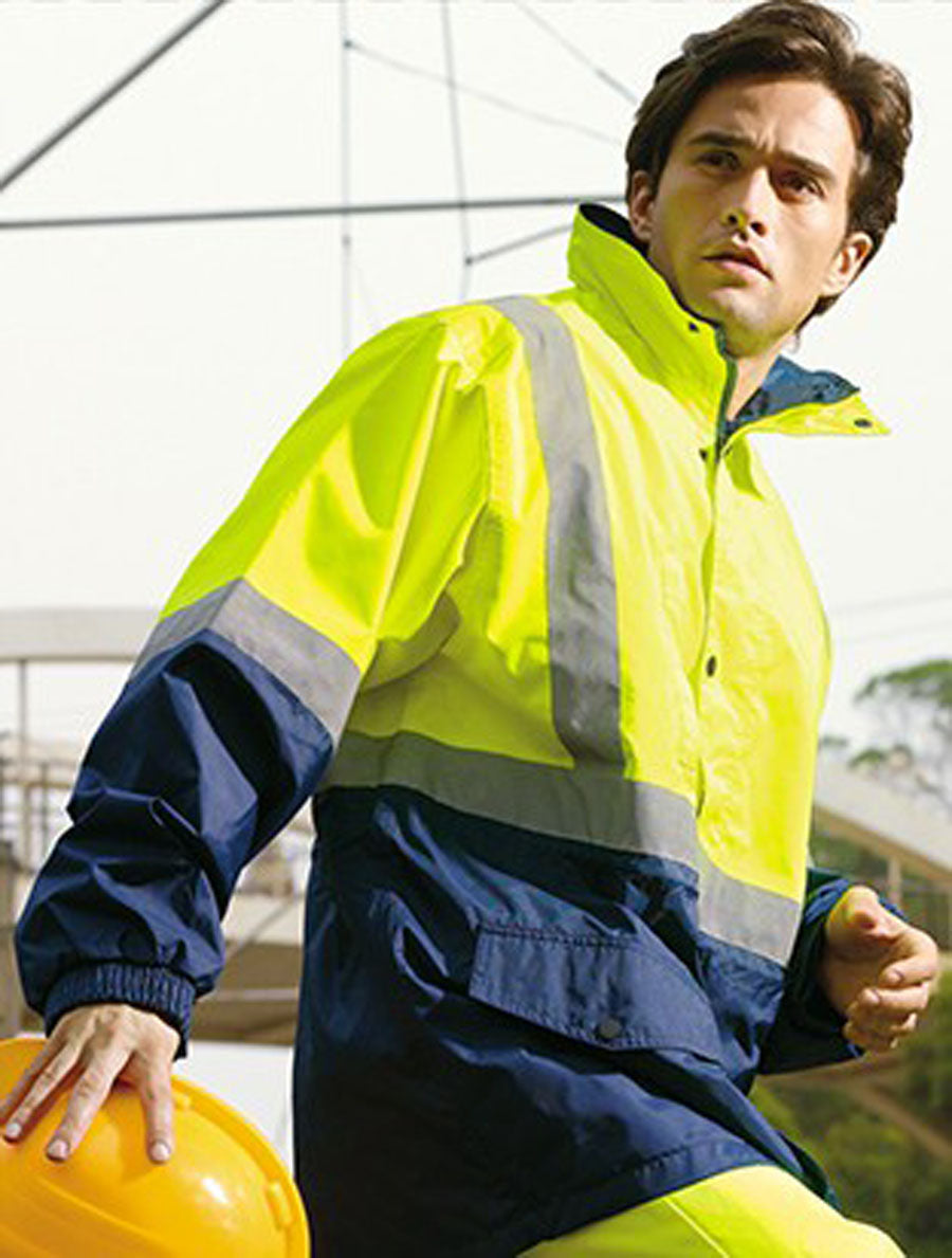 Unisex Adults Hi-Vis Mesh Lining Jacket With Reflective Tape (SJ0432)