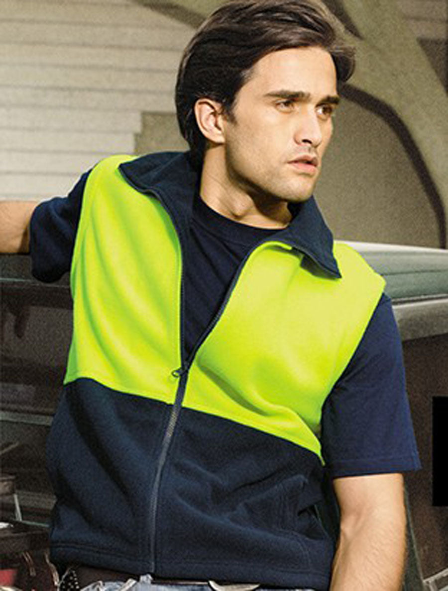 Unisex Adults Hi-Vis Polar Fleece Vest (SJ0541)