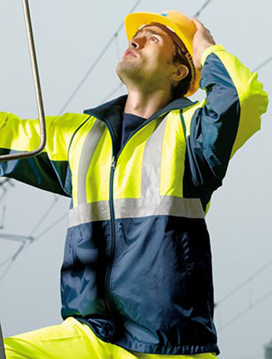 Unisex Adults Hi-Vis 3 In 1 Jacket With Reflective tape (SJ0642)