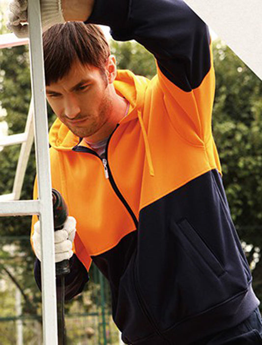 Unisex Adults Hi-Vis Full Zip Hoodie (SJ1104)