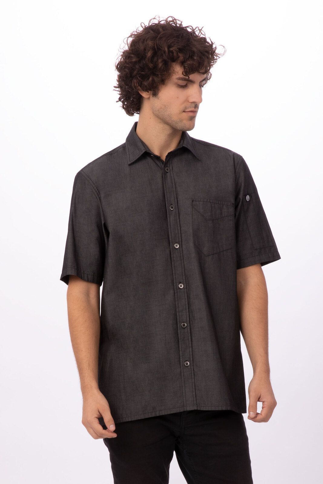 Detroit Men's Short Sleeve Denim Shirt