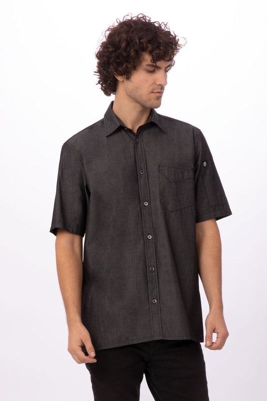 Detroit Men's Short Sleeve Denim Shirt