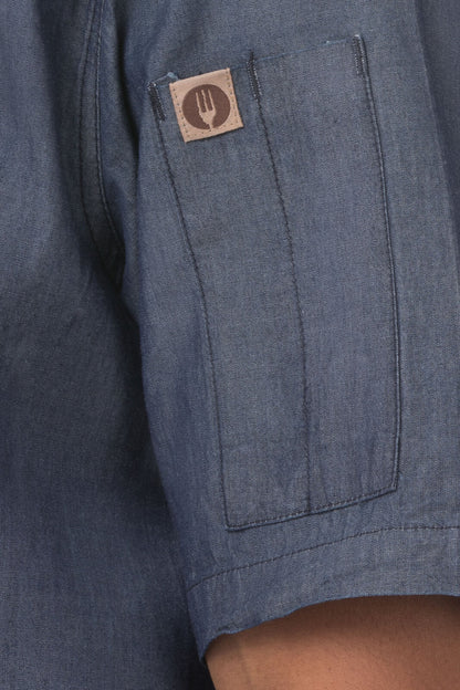 Detroit Men's Short Sleeve Denim Shirt