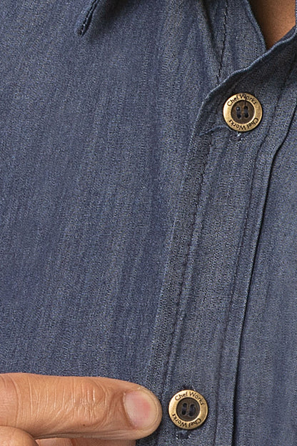 Detroit Men's Short Sleeve Denim Shirt