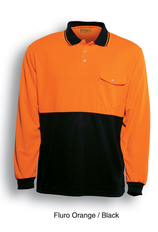 Unisex Adults Hi-Vis Safety Polo - Long Sleeve (SP0426)