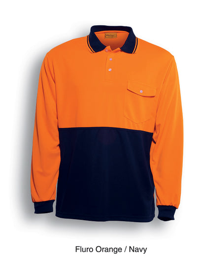 Unisex Adults Hi-Vis Safety Polo - Long Sleeve (SP0426)