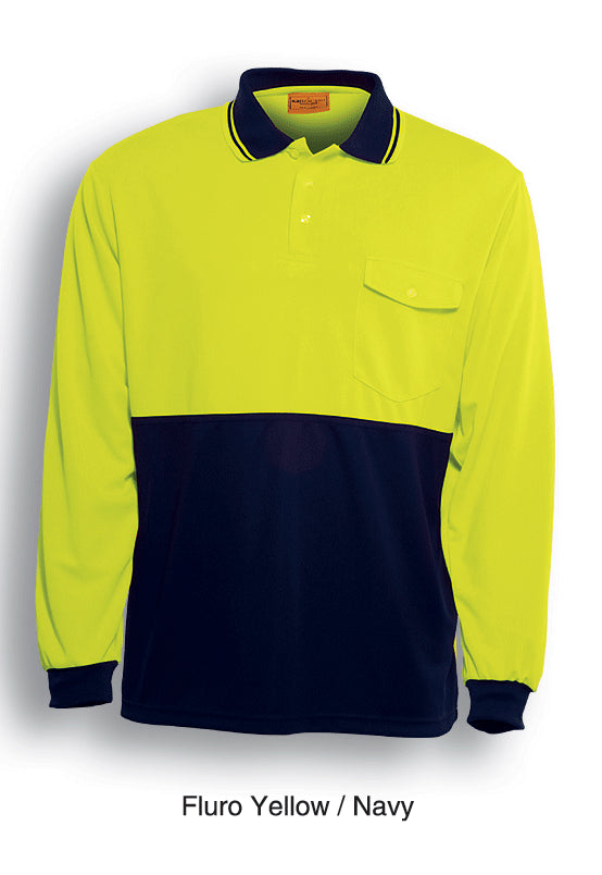 Unisex Adults Hi-Vis Safety Polo - Long Sleeve (SP0426)