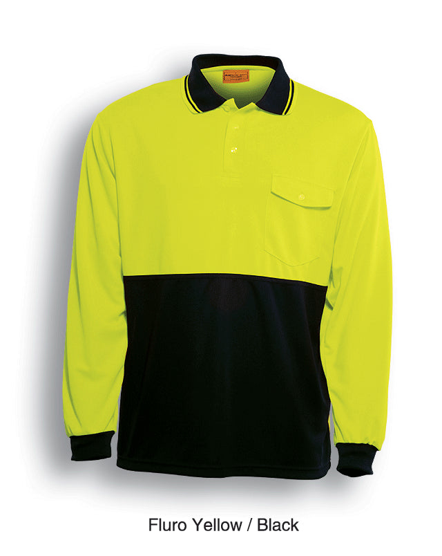 Unisex Adults Hi-Vis Safety Polo - Long Sleeve (SP0426)