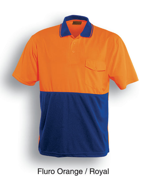 Unisex Adults Hi-Vis Safety Polo - Short Sleeve (SP0427)